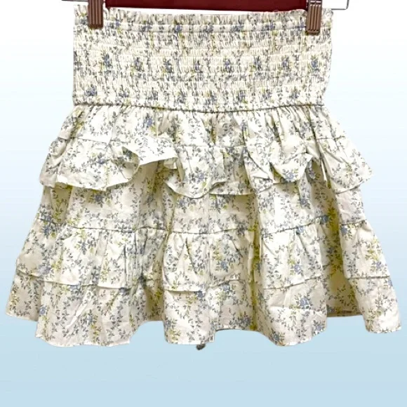 Mixology We're All Pretty Girls- Floral High Waist Ruffle Skirt. Size: Medium - Picture 1 of 6